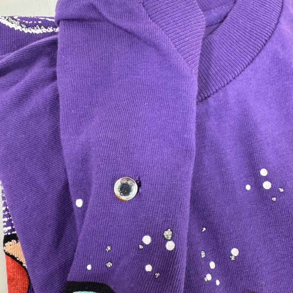 Disney Store Mickey Minnie Mouse Tropical Palm Tree Graphic TShirt Purple Womens - Picture 9 of 10